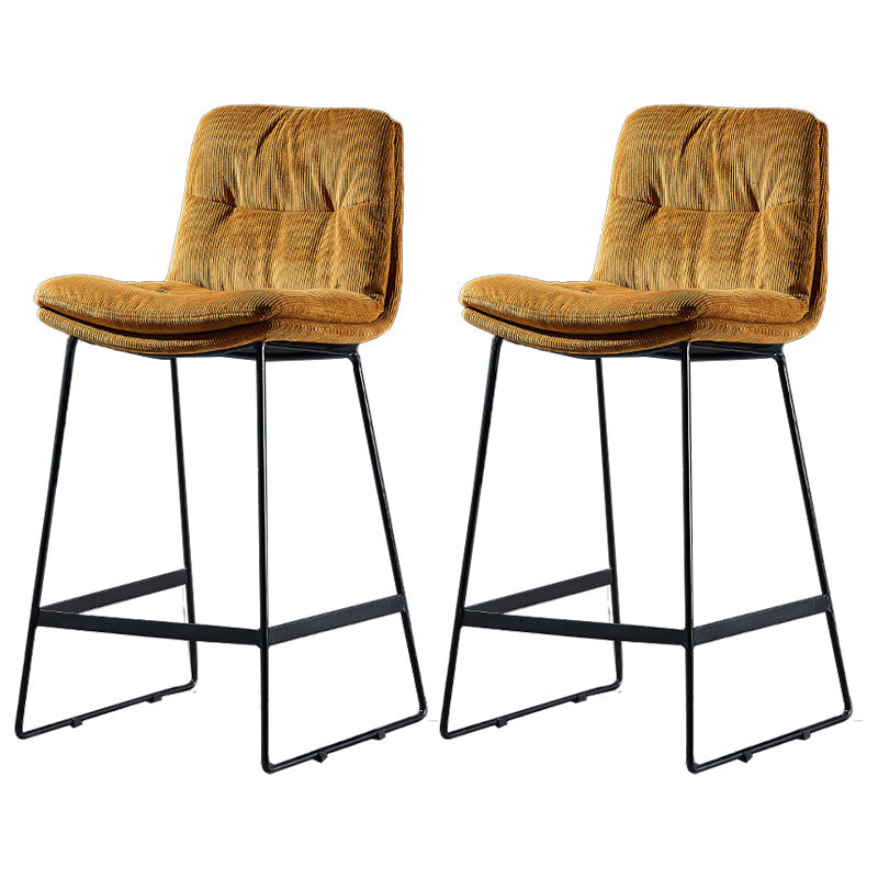 Scandinavian Matte Finish Leather Barstool Restaurant Upholstered Stool Ginger 2 Piece Set Counter Stool(26"H) Clearhalo 'Bar Furniture' 'Bar Stools' 'bar_stools' 'furn' 'furn_bar_stools' 'Furniture' 'furniture_bar_stools' 'Kitchen & Dining Furniture' 4939917