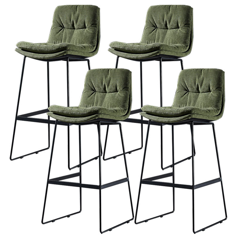 Scandinavian Matte Finish Leather Barstool Restaurant Upholstered Stool Blackish Green 4 Piece Set Bar Stool(30"H) Clearhalo 'Bar Furniture' 'Bar Stools' 'bar_stools' 'furn' 'furn_bar_stools' 'Furniture' 'furniture_bar_stools' 'Kitchen & Dining Furniture' 4939922