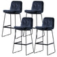 Scandinavian Matte Finish Leather Barstool Restaurant Upholstered Stool Navy Blue 4 Piece Set Bar Stool(30"H) Clearhalo 'Bar Furniture' 'Bar Stools' 'bar_stools' 'furn' 'furn_bar_stools' 'Furniture' 'furniture_bar_stools' 'Kitchen & Dining Furniture' 4939928