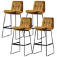 Scandinavian Matte Finish Leather Barstool Restaurant Upholstered Stool Ginger 4 Piece Set Bar Stool(30"H) Clearhalo 'Bar Furniture' 'Bar Stools' 'bar_stools' 'furn' 'furn_bar_stools' 'Furniture' 'furniture_bar_stools' 'Kitchen & Dining Furniture' 4939929