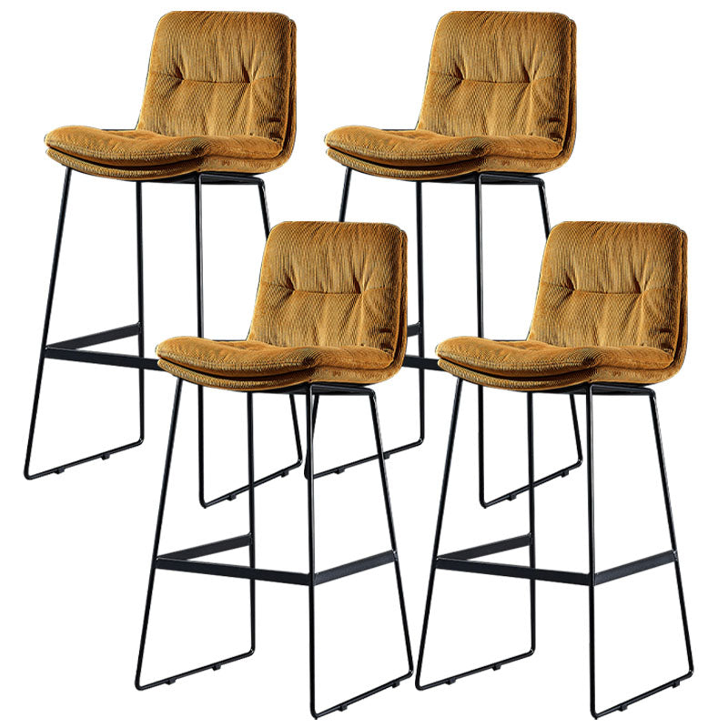 Scandinavian Matte Finish Leather Barstool Restaurant Upholstered Stool Ginger 4 Piece Set Bar Stool(30"H) Clearhalo 'Bar Furniture' 'Bar Stools' 'bar_stools' 'furn' 'furn_bar_stools' 'Furniture' 'furniture_bar_stools' 'Kitchen & Dining Furniture' 4939929