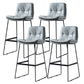 Scandinavian Matte Finish Leather Barstool Restaurant Upholstered Stool Light Gray 4 Piece Set Bar Stool(30"H) Clearhalo 'Bar Furniture' 'Bar Stools' 'bar_stools' 'furn' 'furn_bar_stools' 'Furniture' 'furniture_bar_stools' 'Kitchen & Dining Furniture' 4939931