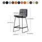 Scandinavian Matte Finish Leather Barstool Restaurant Upholstered Stool Clearhalo 'Bar Furniture' 'Bar Stools' 'bar_stools' 'furn' 'furn_bar_stools' 'Furniture' 'furniture_bar_stools' 'Kitchen & Dining Furniture' 4939946