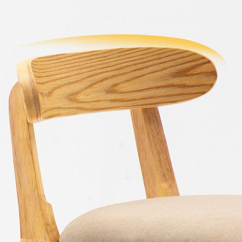 Scandinavian Rubberwood Home Barstool Matte Finish Upholstered Stool Clearhalo 'Bar Furniture' 'Bar Stools' 'bar_stools' 'Furniture' 'furniture_bar_stools' 'Kitchen & Dining Furniture' 4939958