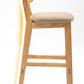 Scandinavian Rubberwood Home Barstool Matte Finish Upholstered Stool Clearhalo 'Bar Furniture' 'Bar Stools' 'bar_stools' 'Furniture' 'furniture_bar_stools' 'Kitchen & Dining Furniture' 4939961