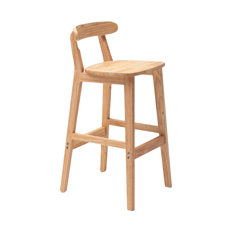 Scandinavian Rubberwood Home Barstool Matte Finish Upholstered Stool Wood 1 Piece Clearhalo 'Bar Furniture' 'Bar Stools' 'bar_stools' 'Furniture' 'furniture_bar_stools' 'Kitchen & Dining Furniture' 4939972