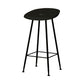 Contemporary Matte Finish Metal Barstool Home Footrest Stool Black 1 Piece Clearhalo 'Bar Furniture' 'Bar Stools' 'bar_stools' 'furn' 'furn_bar_stools' 'Furniture' 'furniture_bar_stools' 'Kitchen & Dining Furniture' 4940081