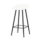 Contemporary Matte Finish Metal Barstool Home Footrest Stool White 1 Piece Clearhalo 'Bar Furniture' 'Bar Stools' 'bar_stools' 'furn' 'furn_bar_stools' 'Furniture' 'furniture_bar_stools' 'Kitchen & Dining Furniture' 4940083