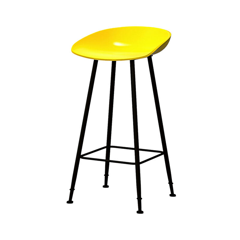 Contemporary Matte Finish Metal Barstool Home Footrest Stool Clearhalo 'Bar Furniture' 'Bar Stools' 'bar_stools' 'furn' 'furn_bar_stools' 'Furniture' 'furniture_bar_stools' 'Kitchen & Dining Furniture' 4940088