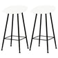 Contemporary Matte Finish Metal Barstool Home Footrest Stool White 2 Piece Set Clearhalo 'Bar Furniture' 'Bar Stools' 'bar_stools' 'furn' 'furn_bar_stools' 'Furniture' 'furniture_bar_stools' 'Kitchen & Dining Furniture' 4940095