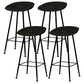 Contemporary Matte Finish Metal Barstool Home Footrest Stool Black 4 Piece Set Clearhalo 'Bar Furniture' 'Bar Stools' 'bar_stools' 'furn' 'furn_bar_stools' 'Furniture' 'furniture_bar_stools' 'Kitchen & Dining Furniture' 4940102