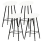Contemporary Matte Finish Metal Barstool Home Footrest Stool White 4 Piece Set Clearhalo 'Bar Furniture' 'Bar Stools' 'bar_stools' 'furn' 'furn_bar_stools' 'Furniture' 'furniture_bar_stools' 'Kitchen & Dining Furniture' 4940103