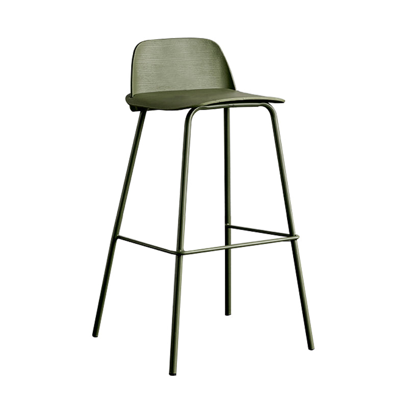 Scandinavian Footrest Metal Barstool Matte Finish Coffee Shop Stool Green 1 Piece Clearhalo 'Bar Furniture' 'Bar Stools' 'bar_stools' 'furn' 'furn_bar_stools' 'Furniture' 'furniture_bar_stools' 'Kitchen & Dining Furniture' 4940111
