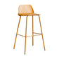 Scandinavian Footrest Metal Barstool Matte Finish Coffee Shop Stool Yellow 1 Piece Clearhalo 'Bar Furniture' 'Bar Stools' 'bar_stools' 'furn' 'furn_bar_stools' 'Furniture' 'furniture_bar_stools' 'Kitchen & Dining Furniture' 4940112