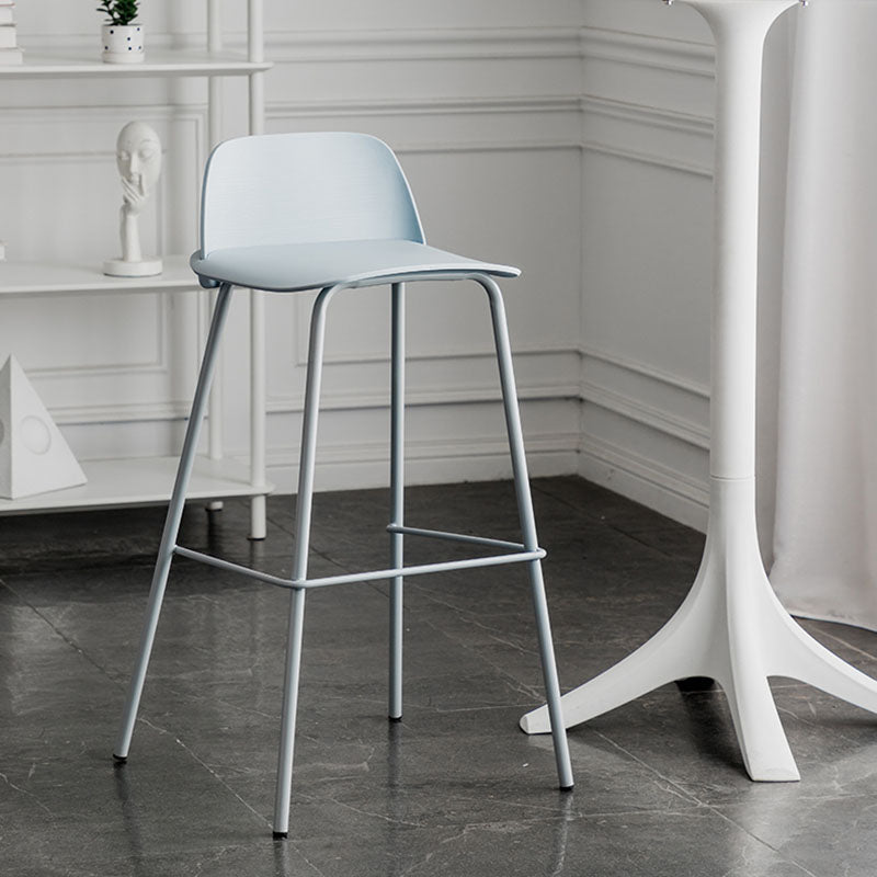 Scandinavian Footrest Metal Barstool Matte Finish Coffee Shop Stool Clearhalo 'Bar Furniture' 'Bar Stools' 'bar_stools' 'furn' 'furn_bar_stools' 'Furniture' 'furniture_bar_stools' 'Kitchen & Dining Furniture' 4940113