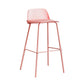 Scandinavian Footrest Metal Barstool Matte Finish Coffee Shop Stool Light Pink 1 Piece Clearhalo 'Bar Furniture' 'Bar Stools' 'bar_stools' 'furn' 'furn_bar_stools' 'Furniture' 'furniture_bar_stools' 'Kitchen & Dining Furniture' 4940121