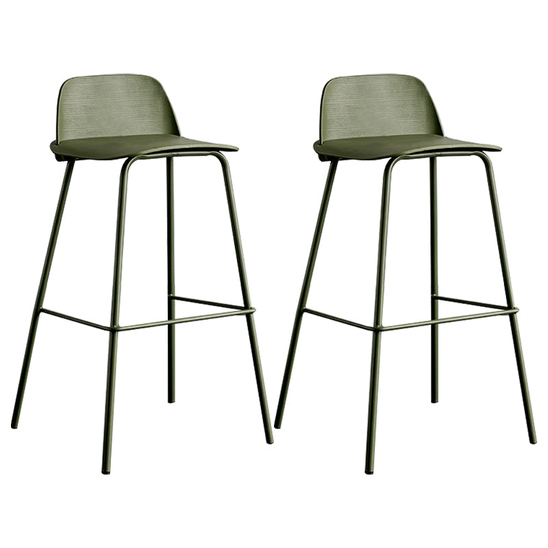 Scandinavian Footrest Metal Barstool Matte Finish Coffee Shop Stool Green 2 Piece Set Clearhalo 'Bar Furniture' 'Bar Stools' 'bar_stools' 'furn' 'furn_bar_stools' 'Furniture' 'furniture_bar_stools' 'Kitchen & Dining Furniture' 4940125