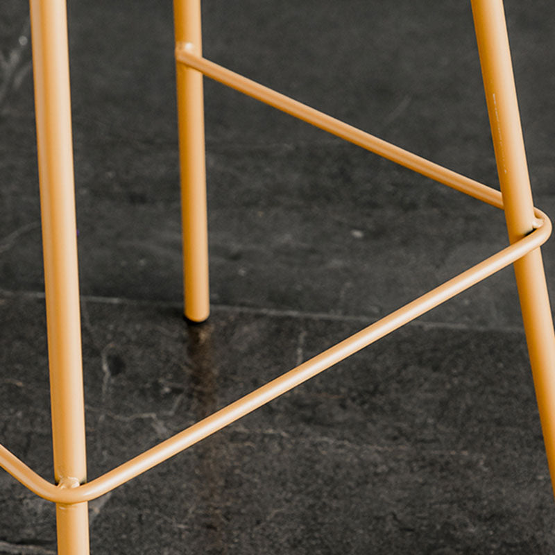Scandinavian Footrest Metal Barstool Matte Finish Coffee Shop Stool Clearhalo 'Bar Furniture' 'Bar Stools' 'bar_stools' 'furn' 'furn_bar_stools' 'Furniture' 'furniture_bar_stools' 'Kitchen & Dining Furniture' 4940126