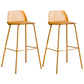 Scandinavian Footrest Metal Barstool Matte Finish Coffee Shop Stool Yellow 2 Piece Set Clearhalo 'Bar Furniture' 'Bar Stools' 'bar_stools' 'furn' 'furn_bar_stools' 'Furniture' 'furniture_bar_stools' 'Kitchen & Dining Furniture' 4940127