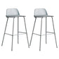 Scandinavian Footrest Metal Barstool Matte Finish Coffee Shop Stool Gray Blue 2 Piece Set Clearhalo 'Bar Furniture' 'Bar Stools' 'bar_stools' 'furn' 'furn_bar_stools' 'Furniture' 'furniture_bar_stools' 'Kitchen & Dining Furniture' 4940128