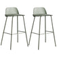 Scandinavian Footrest Metal Barstool Matte Finish Coffee Shop Stool Gray-Green 2 Piece Set Clearhalo 'Bar Furniture' 'Bar Stools' 'bar_stools' 'furn' 'furn_bar_stools' 'Furniture' 'furniture_bar_stools' 'Kitchen & Dining Furniture' 4940130