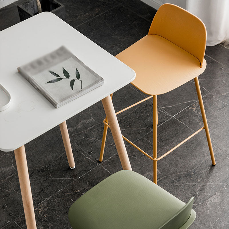 Scandinavian Footrest Metal Barstool Matte Finish Coffee Shop Stool Clearhalo 'Bar Furniture' 'Bar Stools' 'bar_stools' 'furn' 'furn_bar_stools' 'Furniture' 'furniture_bar_stools' 'Kitchen & Dining Furniture' 4940131