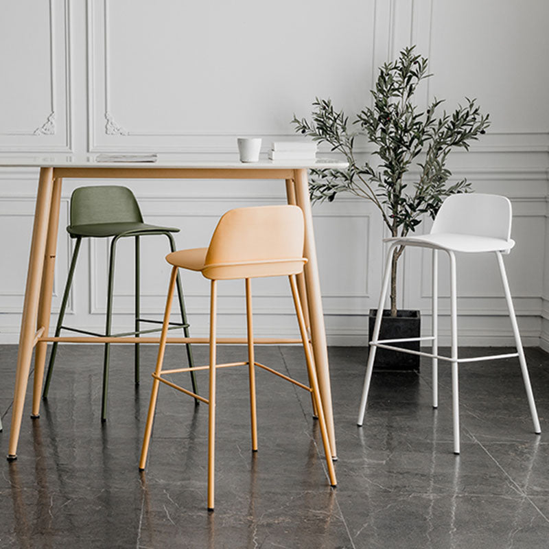 Scandinavian Footrest Metal Barstool Matte Finish Coffee Shop Stool Clearhalo 'Bar Furniture' 'Bar Stools' 'bar_stools' 'furn' 'furn_bar_stools' 'Furniture' 'furniture_bar_stools' 'Kitchen & Dining Furniture' 4940132