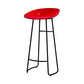 Modern Armless Backrest Counter Stool Iron Kitchen Bar Stool with Acrylic Seat Red 1 Piece Clearhalo 'Bar Furniture' 'Bar Stools' 'bar_stools' 'furn' 'furn_bar_stools' 'Furniture' 'furniture_bar_stools' 'Kitchen & Dining Furniture' 4940150