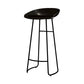 Modern Armless Backrest Counter Stool Iron Kitchen Bar Stool with Acrylic Seat Black 1 Piece Clearhalo 'Bar Furniture' 'Bar Stools' 'bar_stools' 'furn' 'furn_bar_stools' 'Furniture' 'furniture_bar_stools' 'Kitchen & Dining Furniture' 4940151