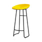 Modern Armless Backrest Counter Stool Iron Kitchen Bar Stool with Acrylic Seat Yellow 1 Piece Clearhalo 'Bar Furniture' 'Bar Stools' 'bar_stools' 'furn' 'furn_bar_stools' 'Furniture' 'furniture_bar_stools' 'Kitchen & Dining Furniture' 4940153
