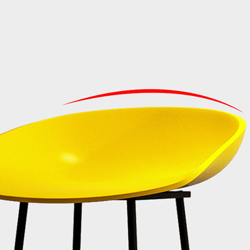 Modern Armless Backrest Counter Stool Iron Kitchen Bar Stool with Acrylic Seat Clearhalo 'Bar Furniture' 'Bar Stools' 'bar_stools' 'furn' 'furn_bar_stools' 'Furniture' 'furniture_bar_stools' 'Kitchen & Dining Furniture' 4940155