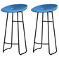 Modern Armless Backrest Counter Stool Iron Kitchen Bar Stool with Acrylic Seat Blue 2 Piece Set Clearhalo 'Bar Furniture' 'Bar Stools' 'bar_stools' 'furn' 'furn_bar_stools' 'Furniture' 'furniture_bar_stools' 'Kitchen & Dining Furniture' 4940159