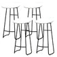 Modern Armless Backrest Counter Stool Iron Kitchen Bar Stool with Acrylic Seat White 4 Piece Set Clearhalo 'Bar Furniture' 'Bar Stools' 'bar_stools' 'furn' 'furn_bar_stools' 'Furniture' 'furniture_bar_stools' 'Kitchen & Dining Furniture' 4940167