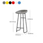 Modern Armless Backrest Counter Stool Iron Kitchen Bar Stool with Acrylic Seat Clearhalo 'Bar Furniture' 'Bar Stools' 'bar_stools' 'furn' 'furn_bar_stools' 'Furniture' 'furniture_bar_stools' 'Kitchen & Dining Furniture' 4940175