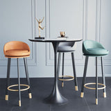 Scandinavian Swivel Upholstered Counter Height Stool Matte Finish Restaurant Barstool Clearhalo 'Bar Furniture' 'Bar Stools' 'bar_stools' 'furn' 'furn_bar_stools' 'Furniture' 'furniture_bar_stools' 'Kitchen & Dining Furniture' 4940181