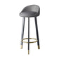 Scandinavian Swivel Upholstered Counter Height Stool Matte Finish Restaurant Barstool Dark Gray Black Gold 1 Piece Clearhalo 'Bar Furniture' 'Bar Stools' 'bar_stools' 'furn' 'furn_bar_stools' 'Furniture' 'furniture_bar_stools' 'Kitchen & Dining Furniture' 4940183