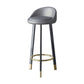 Scandinavian Swivel Upholstered Counter Height Stool Matte Finish Restaurant Barstool Grey Black Gold 1 Piece Clearhalo 'Bar Furniture' 'Bar Stools' 'bar_stools' 'furn' 'furn_bar_stools' 'Furniture' 'furniture_bar_stools' 'Kitchen & Dining Furniture' 4940185