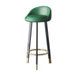 Scandinavian Swivel Upholstered Counter Height Stool Matte Finish Restaurant Barstool Blackish Green Black Gold 1 Piece Clearhalo 'Bar Furniture' 'Bar Stools' 'bar_stools' 'furn' 'furn_bar_stools' 'Furniture' 'furniture_bar_stools' 'Kitchen & Dining Furniture' 4940189