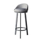 Scandinavian Swivel Upholstered Counter Height Stool Matte Finish Restaurant Barstool Light Gray Black 1 Piece Clearhalo 'Bar Furniture' 'Bar Stools' 'bar_stools' 'furn' 'furn_bar_stools' 'Furniture' 'furniture_bar_stools' 'Kitchen & Dining Furniture' 4940191