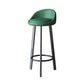 Scandinavian Swivel Upholstered Counter Height Stool Matte Finish Restaurant Barstool Blackish Green Black 1 Piece Clearhalo 'Bar Furniture' 'Bar Stools' 'bar_stools' 'furn' 'furn_bar_stools' 'Furniture' 'furniture_bar_stools' 'Kitchen & Dining Furniture' 4940193