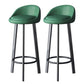 Scandinavian Swivel Upholstered Counter Height Stool Matte Finish Restaurant Barstool Blackish Green Black 2 Piece Set Clearhalo 'Bar Furniture' 'Bar Stools' 'bar_stools' 'furn' 'furn_bar_stools' 'Furniture' 'furniture_bar_stools' 'Kitchen & Dining Furniture' 4940205