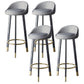 Scandinavian Swivel Upholstered Counter Height Stool Matte Finish Restaurant Barstool Light Gray Black Gold 4 Piece Set Clearhalo 'Bar Furniture' 'Bar Stools' 'bar_stools' 'furn' 'furn_bar_stools' 'Furniture' 'furniture_bar_stools' 'Kitchen & Dining Furniture' 4940209