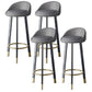Scandinavian Swivel Upholstered Counter Height Stool Matte Finish Restaurant Barstool Dark Gray Black Gold 4 Piece Set Clearhalo 'Bar Furniture' 'Bar Stools' 'bar_stools' 'furn' 'furn_bar_stools' 'Furniture' 'furniture_bar_stools' 'Kitchen & Dining Furniture' 4940210