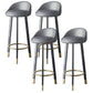 Scandinavian Swivel Upholstered Counter Height Stool Matte Finish Restaurant Barstool Grey Black Gold 4 Piece Set Clearhalo 'Bar Furniture' 'Bar Stools' 'bar_stools' 'furn' 'furn_bar_stools' 'Furniture' 'furniture_bar_stools' 'Kitchen & Dining Furniture' 4940211