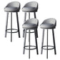 Scandinavian Swivel Upholstered Counter Height Stool Matte Finish Restaurant Barstool Light Gray Black 4 Piece Set Clearhalo 'Bar Furniture' 'Bar Stools' 'bar_stools' 'furn' 'furn_bar_stools' 'Furniture' 'furniture_bar_stools' 'Kitchen & Dining Furniture' 4940215