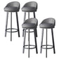 Scandinavian Swivel Upholstered Counter Height Stool Matte Finish Restaurant Barstool Dark Gray Black 4 Piece Set Clearhalo 'Bar Furniture' 'Bar Stools' 'bar_stools' 'furn' 'furn_bar_stools' 'Furniture' 'furniture_bar_stools' 'Kitchen & Dining Furniture' 4940216