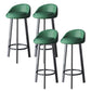 Scandinavian Swivel Upholstered Counter Height Stool Matte Finish Restaurant Barstool Blackish Green Black 4 Piece Set Clearhalo 'Bar Furniture' 'Bar Stools' 'bar_stools' 'furn' 'furn_bar_stools' 'Furniture' 'furniture_bar_stools' 'Kitchen & Dining Furniture' 4940217