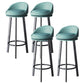 Scandinavian Swivel Upholstered Counter Height Stool Matte Finish Restaurant Barstool Blue Black 4 Piece Set Clearhalo 'Bar Furniture' 'Bar Stools' 'bar_stools' 'furn' 'furn_bar_stools' 'Furniture' 'furniture_bar_stools' 'Kitchen & Dining Furniture' 4940218
