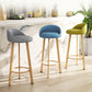 Modern Armless Backrest Counter Stool Steel Cashier Bar Stool with Cushion and Pedal Clearhalo 'Bar Furniture' 'Bar Stools' 'bar_stools' 'furn' 'furn_bar_stools' 'Furniture' 'furniture_bar_stools' 'Kitchen & Dining Furniture' 4940223