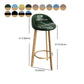Modern Armless Backrest Counter Stool Steel Cashier Bar Stool with Cushion and Pedal Clearhalo 'Bar Furniture' 'Bar Stools' 'bar_stools' 'furn' 'furn_bar_stools' 'Furniture' 'furniture_bar_stools' 'Kitchen & Dining Furniture' 4940243